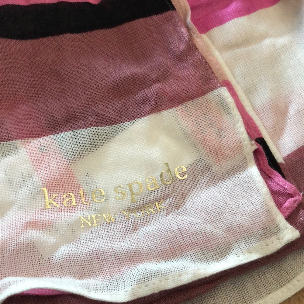 Kate Spade strawberry Rita stripe oblong scarf